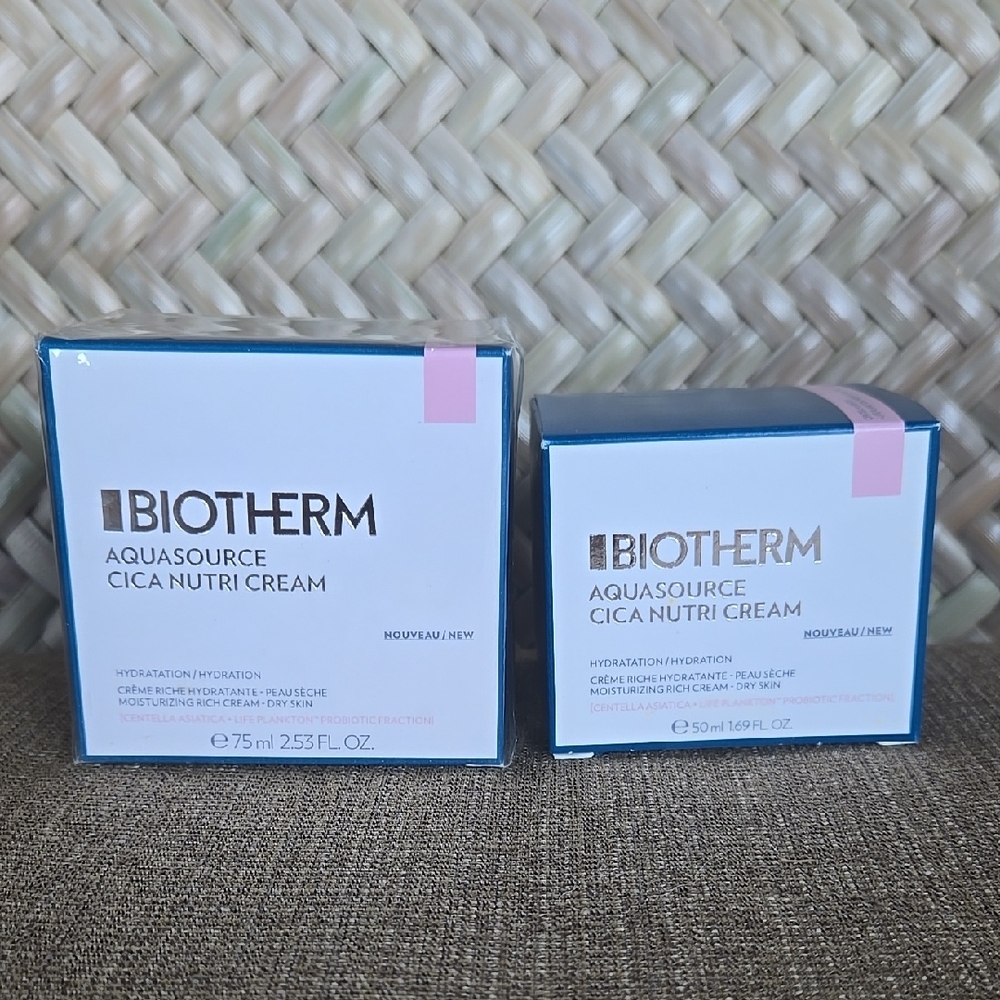 Biotherm Aquasource Cica Nutri Cream - Blue and White